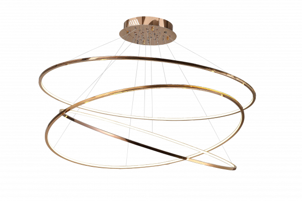 LUXURY hanglamp 3-lichts messing - Afbeelding 3