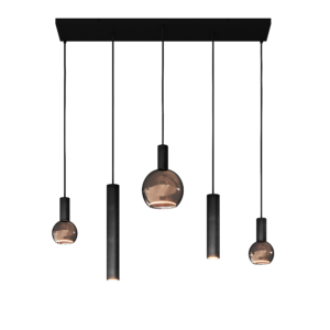 Riva hanglamp recht 100cm - 5 lichts