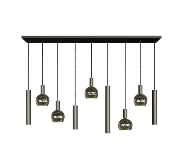 Riva hanglamp recht 170cm - 9 lichts - Afbeelding 5