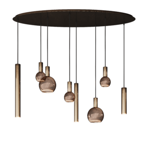Riva hanglamp ovaal 140cm - 8 lichts
