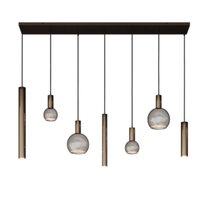 Riva hanglamp recht 145cm - 7 lichts