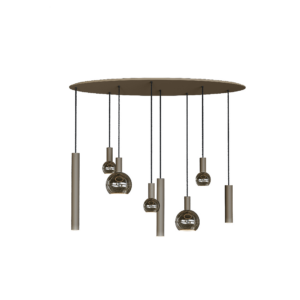 Riva hanglamp ovaal 140cm - 8 lichts Quartz