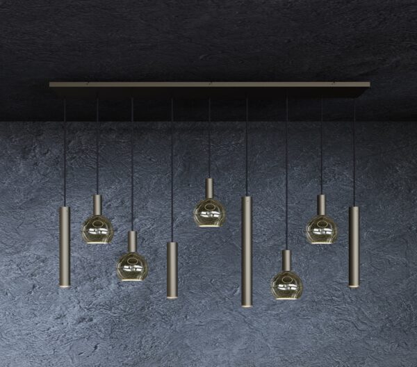 Riva hanglamp recht 170cm - 9 lichts - Afbeelding 6