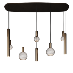 Riva hanglamp deens ovaal 145cm - 8 lichts
