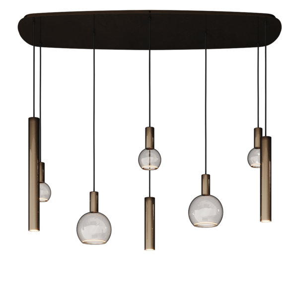 Riva hanglamp deens ovaal 145cm - 8 lichts