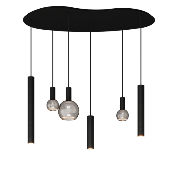 Riva hanglamp organisch - 6 lichts