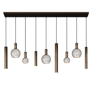 Riva hanglamp recht 170cm - 9 lichts