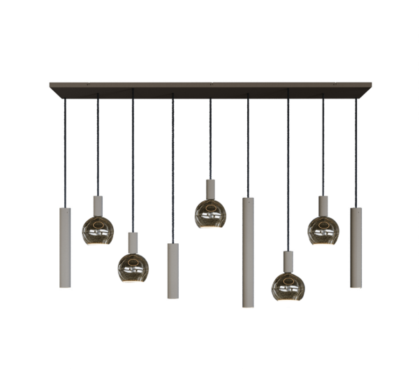 Riva hanglamp recht 170cm - 9 lichts - Afbeelding 3