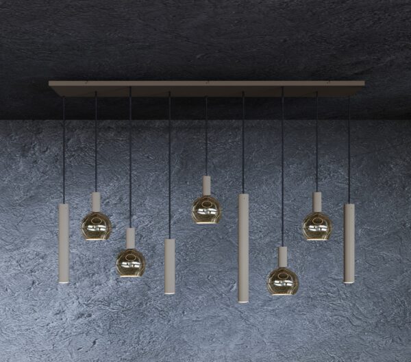 Riva hanglamp recht 170cm - 9 lichts - Afbeelding 4
