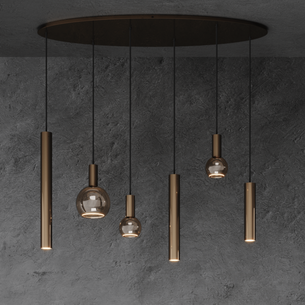 Riva hanglamp ovaal 120cm - 6 lichts - Afbeelding 2