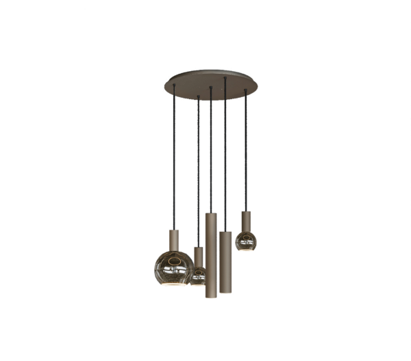 Riva hanglamp rond Ø50 cm - 5 lichts - Afbeelding 2