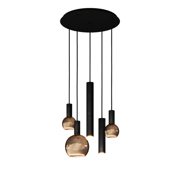 Riva hanglamp rond Ø50 cm - 5 lichts - Afbeelding 4