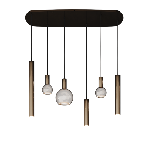 Riva hanglamp deens ovaal 110cm - 6 lichts